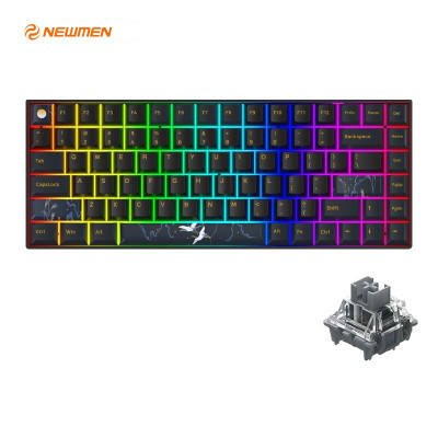 Bàn phím cơ không dây Newmen GM840 Pro (Hạc - Trăng & Mây) KailhBox Red / White Axis - Hàng Chính Hãng