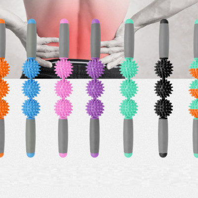 Con lăn Massage Mã M3-3 Có 3 bóng gai Xoay 360 Độ, thanh lăn massage cơ đùi, Vai, Cổ khi tập thể dục Yoga Hiệu Quả Giúp Da Căng Và Săn Chắc