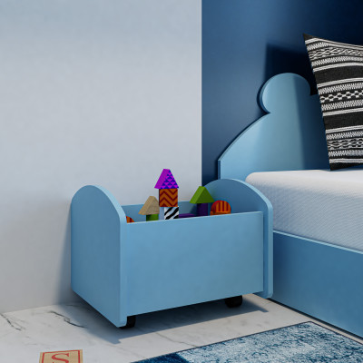 [Happy Home Furniture] KID, Thùng lưu trữ cho trẻ em có bánh xe, 46cm x 36cm x 36cm ( DxRxC), TLT_001