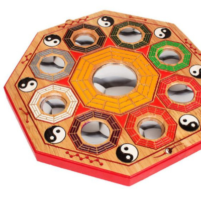 Gương bát quái gỗ Đào