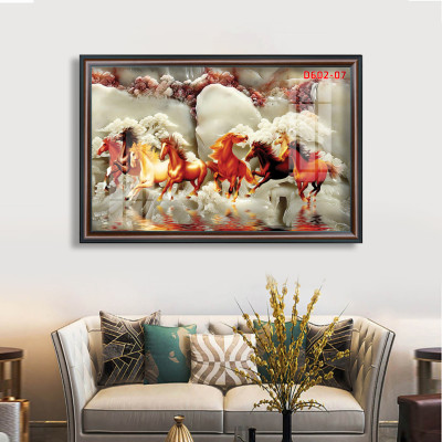 D602 01 Tranh kính Bát mã phi nước đại ( được chọn mẫu)