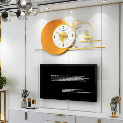 Đồng Hồ Trang Trí Kim Trôi Treo Tường Decor EA06 quartz phù hợp cho nội thất phòng khách cỡ lớn hiện đại
