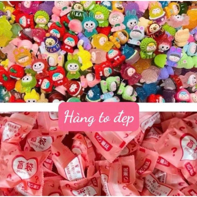 Combo 10 Túi Mù Size To, Túi Mù Tự Xé, Kẹo Dạ Quang, Đục, Kim Tuyến, Mẫu Ngẫu Nhiên