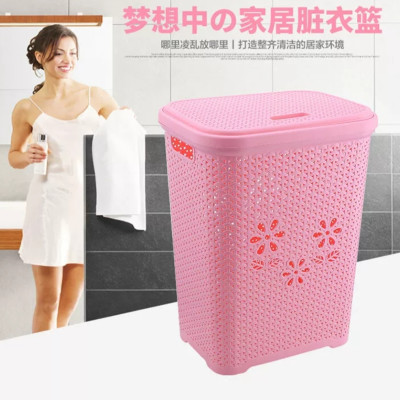 Giỏ nhựa có nắp đựng quần áo 