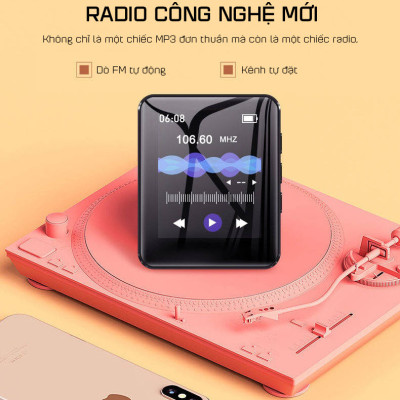 Máy Nghe Nhạc MP3 Ruizu M4 Bộ Nhớ Trong 16Gb - Màn Hình Cảm Ứng 1.8 Inch - Kết Nối Bluetooth 4.0 - Hàng Chính Hãng
