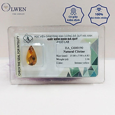 Viên đá thạch anh vàng ( citrine ) thiên nhiên  HA_G000190