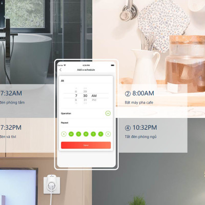 Ổ cắm wifi thông minh Tenda SP3 Điều khiển từ xa - Hàng Chính Hãng