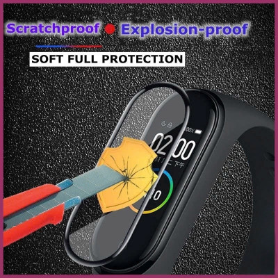 Dán màn miband 6, miband 5 3D full màn, dán dẻo mi band 5, mi band 6 3D FULL viền Kính Cường Lực Đồng Hồ Thông Minh - Hàng Nhập Khẩu