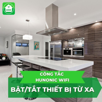 Công Tắc Wifi Hunonic Datic Basic 1 Kênh Bật Tắt Từ Xa Trên Điện Thoại, Ra Lệnh Giọng Nói Tiếng Việt
