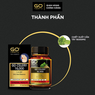 GO CELERY 16,000 30 VIÊN - Viên gout nhập khẩu chính hãng GO Healthy New Zealand