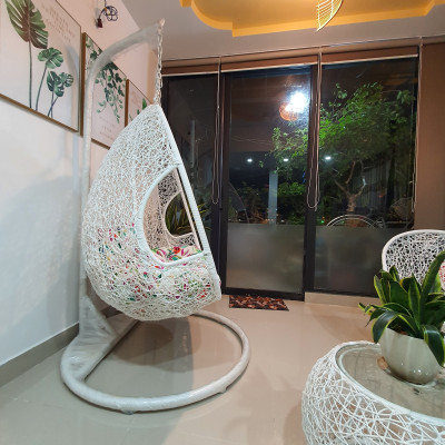 Xích đu đôi 2 người ngồi ( nệm in hoạ tiết)