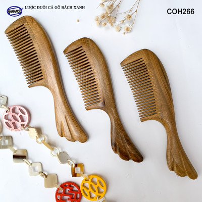 Lược đuôi cá gỗ Bách Xanh mùi thơm nhẹ (Size: M - 16cm) COH266 - Ghép Răng Tăng Độ Bền Khi Chải Tóc - Chải tóc làm dịu tâm trí, đỡ căng thẳng - Giúp Tóc Suôn & Mềm Không Làm Rụng