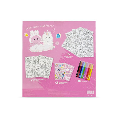 Bộ Sticker Nghệ Thuật Và Bút Marker - Kawaii Things CLEVERHIPPO SS01