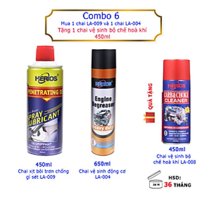 Combo 3 sản phẩm chăm sóc xe hơi Herios CB-06CC 1600ml