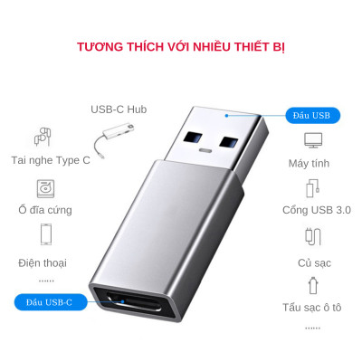 Đầu Chuyển USB Sang Type C - Hàng Nhập Khẩu
