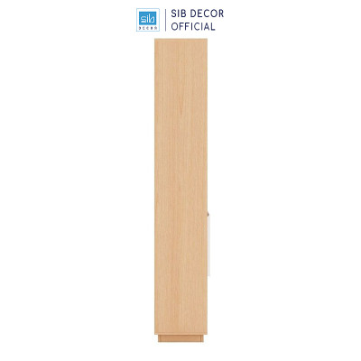Kệ Sách Gỗ Nhiều Ngăn Kèm 2 Cánh Mở Màu Trắng Phối Oak SIB Decor KSG26