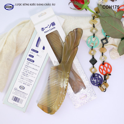 Lược sừng kiểu dáng Châu Âu sang trọng (Size: XL - 20cm) COH175 - Lược sừng xuất Nhật - Chăm sóc tóc