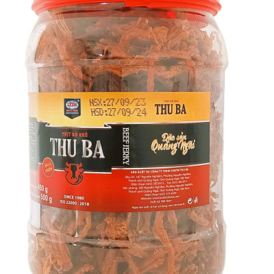 Combo 2 hộp khô bò xé sợi (hộp plastic) mỗi hộp 500gr ăn vặt, đu đủ trộn, ăn với mì tôm, uống bia