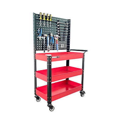 XE ĐẨY DỤNG CỤ 3 NGĂN CÓ TẤM TREO STRONGER TOOL