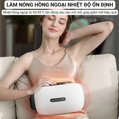 Máy Massage Bụng TQ-109, Máy tan  Mỡ Bụng, Đai Massage tan Mỡ Bụng Tích Hợp Xoay Đá Nóng Kết hợp Làm Nóng Hồng Ngoại