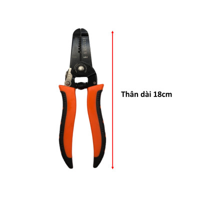 Kìm tuốt dây, kìm tuốt dây điện, kìm chính hãng cao cấp, mũi kìm tròn có chốt gài an toàn khi sử dụng 
