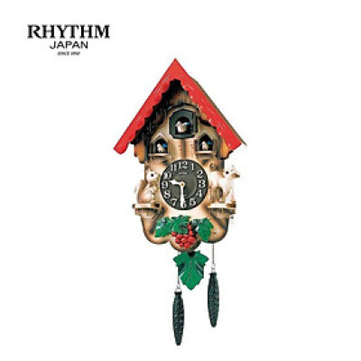 Đồng hồ Cuckoo Rhythm 4MJ418-R06. Kt 31.0 x 53.0 x 16.2cm, 1.33kg. Vỏ gỗ. Dùng Pin.