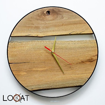 Đồng Hồ Treo Tường Décor Nhà Phong cách Vintage Gỗ Mộc 100% Mới Nhất DH12050045