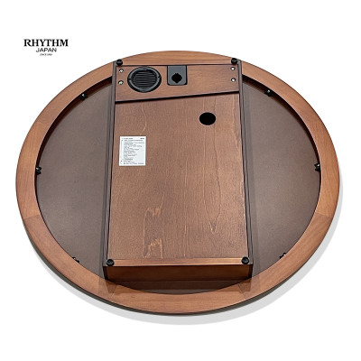 Đồng hồ Rhythm CMJ579NR06 Kt 53.4 x 8.2cm, 3.33kg Vỏ gỗ. Dùng Pin.