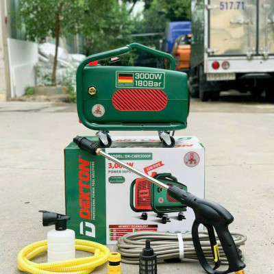 Máy Rửa Xe Dekton DK-CWR3000F - Công Suất 3000W - Có Chỉnh Áp, Bánh Xe Đẩy - Motor 100% Dây Đồng
