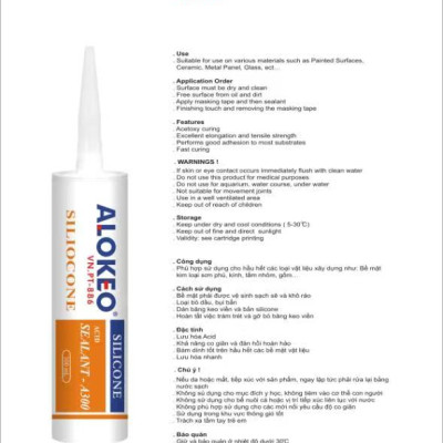 Keo silicone alokeo A300 màu trong Axit