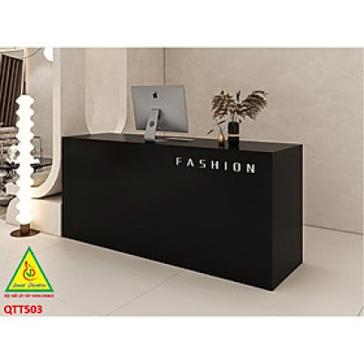 Bàn thu ngân, bàn lễ tân, bàn tính tiền bằng gỗ MDF QTT503 - NỘI THẤT LẮP RÁP VIENDONGADV