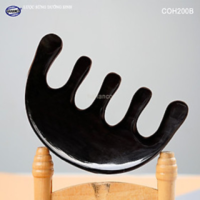 Lược Sừng Dưỡng Sinh 5 Răng - Mát Xa Da Đầu Đả Thông Kinh Lạc Chuyên Dùng Cho Spa - COH200B