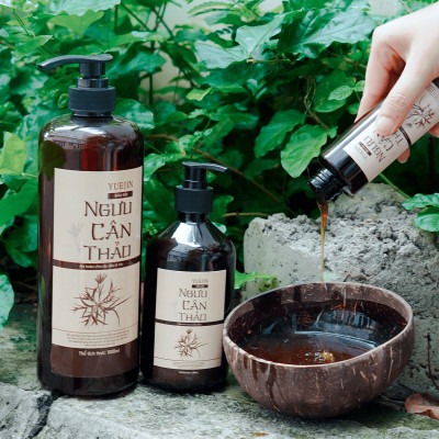 [Thảo Dược Thật] Dầu gội bồ kết, bưởi cô đặc, dầu gội thảo dược phụ hồi tóc, ngăn ngừa gãy rụng - Ngưu Cân Thảo 500ml