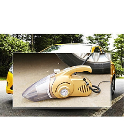 Máy Hút Bụi Xe Ô Tô,Máy Bơm Lốp Xe Đa Năng 4 Trong 1 Bơm Lốp,Đo Áp Suất, Đèn pin soi sáng - Hàng chính hãng / Hàng nhập khẩu