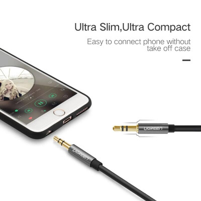 Ugreen UG10595AV118TK 3M màu Đen Cáp âm thanh 3.5mm nối dài - HÀNG CHÍNH HÃNG