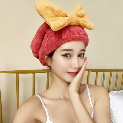 Mũ Ủ Khô Tóc Thấm Hút Tốt Đính Nơ Siêu Xinh T888 T6 - HÀNG CHÍNH HÃNG MINIIN
