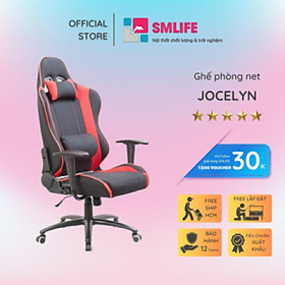 Ghế phòng net chân xoay có gối cao cấp SMLIFE Jocelyn