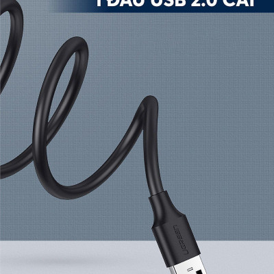 Ugreen UG10318US103TK 5M màu Đen Cáp tín hiệu nối dài USB 2.0 lõi thuần đồng - HÀNG CHÍNH HÃNG
