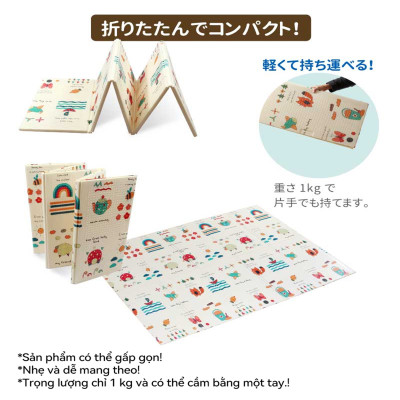 Lysin - thảm tập bò cho bé chống thấm gấp gọn được