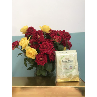 Đắp mặt nạ dưỡng trắng, tái tạo da, ngừa mụn Tinh Chất Gạo JWhite 25g (8 miếng) 