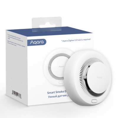 Cảm biến khói Aqara sử dụng độc lập hoặc kết nối bộ trung tâm, App Mi Home/Aqara Home, tích hợp Apple Homekit