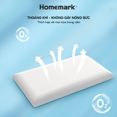 Gối Memory Foam Homemark Cao Cấp – Giảm Đau Vai Gáy, Nâng Đỡ Cổ, Thoáng Khí, Siêu Êm Ái