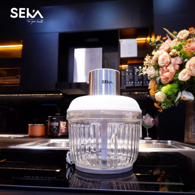 Máy xay thịt đa năng SEKA SK2287, 2 cối thủy tinh, thiết kế 4 - 6 lưỡi dao sắc bén, Công suất mạnh 500W hàng nhập khẩu