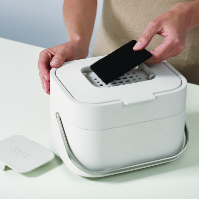Joseph Joseph - Thùng đựng rác hữu cơ mini Stack 4L Food Waste Caddy Stone 300154