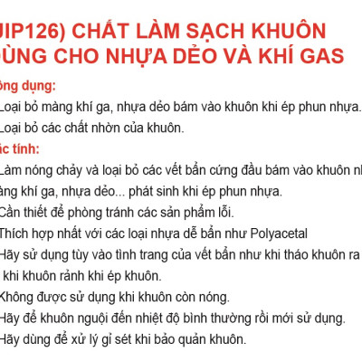 Chất tẩy khuôn ép nhựa JIP126