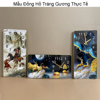 Tranh Tráng Gương Đồng Hồ Thuận Buồm Xuôi Gió Đem Tài Lộc Cho Gia Chủ