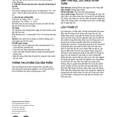 Phụ gia chống thấm vữa và tác nhân kết nối - Sikalatex TH (thùng 25lít)