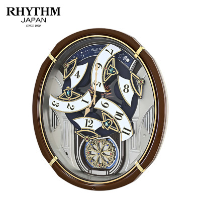 Đồng hồ treo tường Nhật Bản Rhythm Magic Motion 4MH450WU06 – Kt 40.5 x 47.0 x 10.5cm. Dùng Pin.