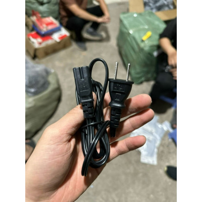 Dây nguồn số 8 dùng cho adapter sạc laptop 1m 159OL40312CD Màu Đen Hàng Nhập Khẩu