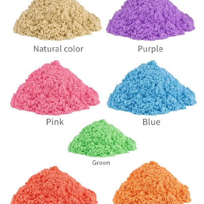 Bộ cát động lực Motion sand MS 21 cát mềm mịn tạo hình sắc nét kèm theo bộ khuôn lâu đài đựng trong hộp màu có quai xách